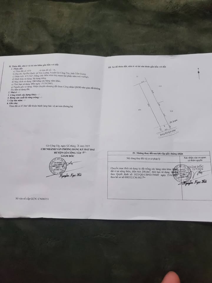 Nhà cấp 4 đường Phú Quới, Tam Nông, Đồng Tháp 472m² giá 1.5 tỷ - Cơ hội đầu tư hấp dẫn!