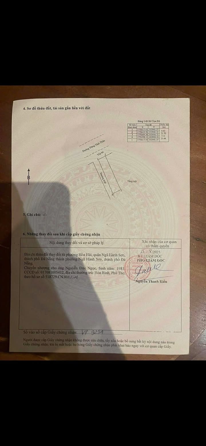 Bán lô đất 2 mặt tiền Đặng Thái Thân, Đà Nẵng 105m² giá 7.5 tỷ - Cơ hội vàng sở hữu đất biển!