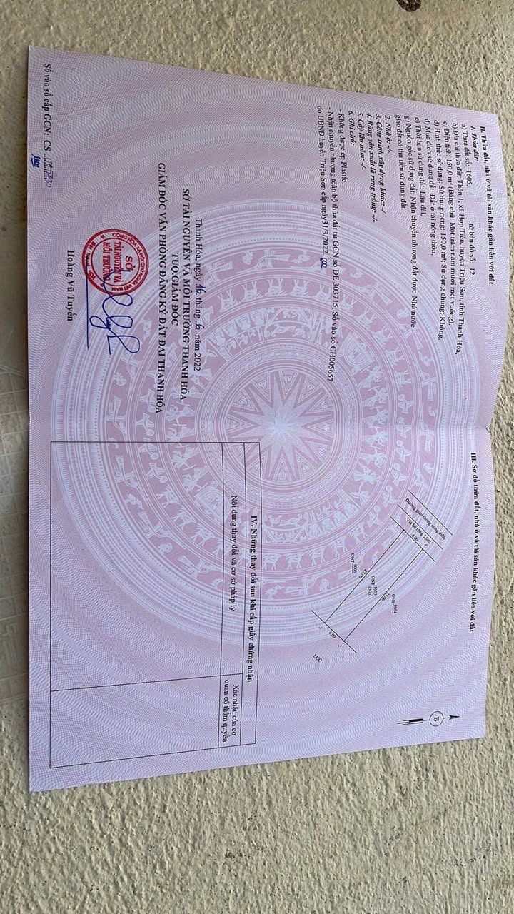 Đất nền Hợp Tiến, Triệu Sơn 150m² giá chỉ 400 triệu - Đầu tư sinh lời ngay!