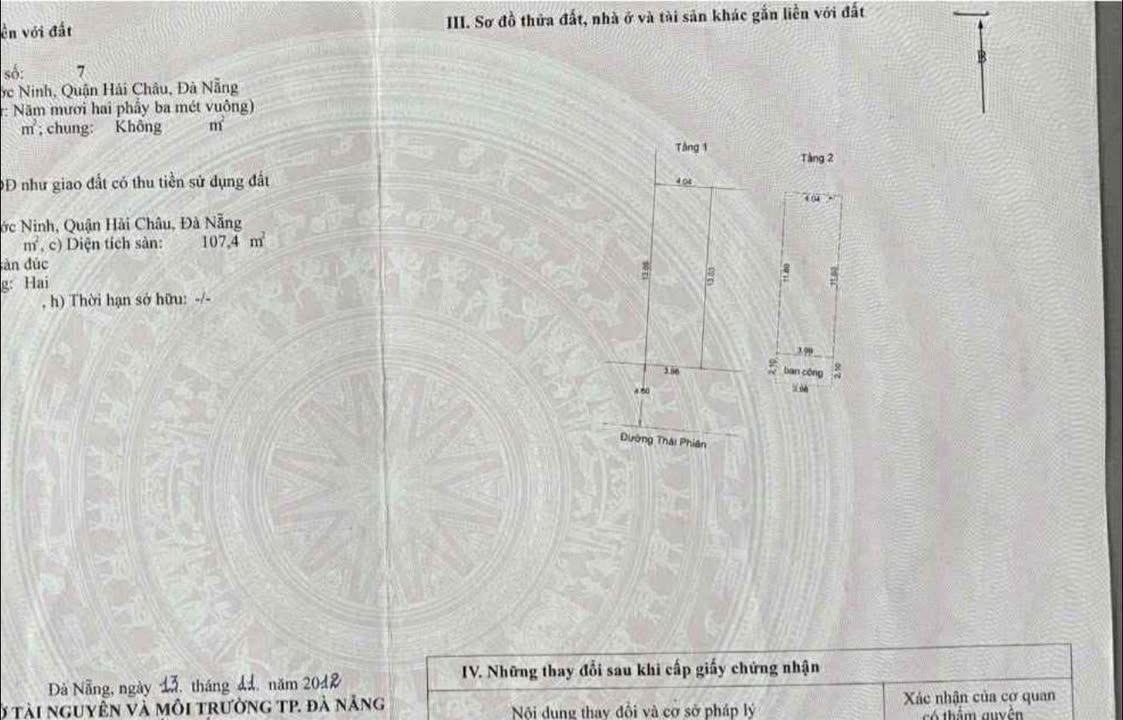 Nhà mặt tiền Thái Phiên, Hải Châu, Đà Nẵng 53m² giá 11.5 tỷ - Đầu tư sinh lời ngay!