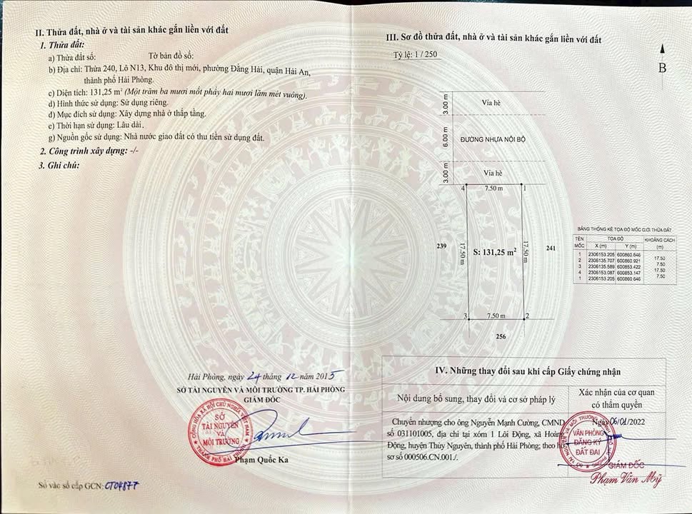 Đất biệt thự Vườn Hồng Hải An 131m² giá 7.598 tỷ - Hướng Bắc, cơ hội đầu tư tuyệt vời!