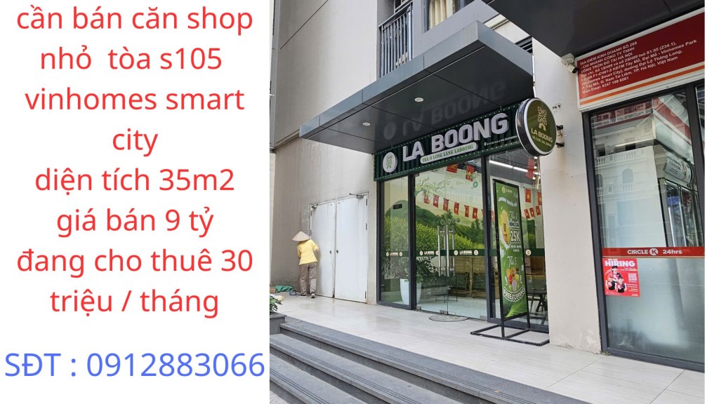 Căn shop nhỏ tòa S105 Vinhomes Smart City 35m² giá 9 tỷ - Đầu tư sinh lời ngay!