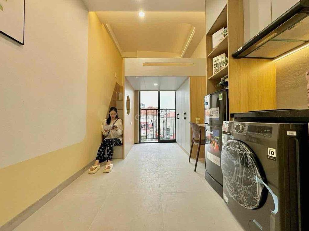 Phòng gác cho thuê Nơ Trang Long 30m² giá 5.5 triệu - Thiết kế hiện đại, đầy đủ nội thất!