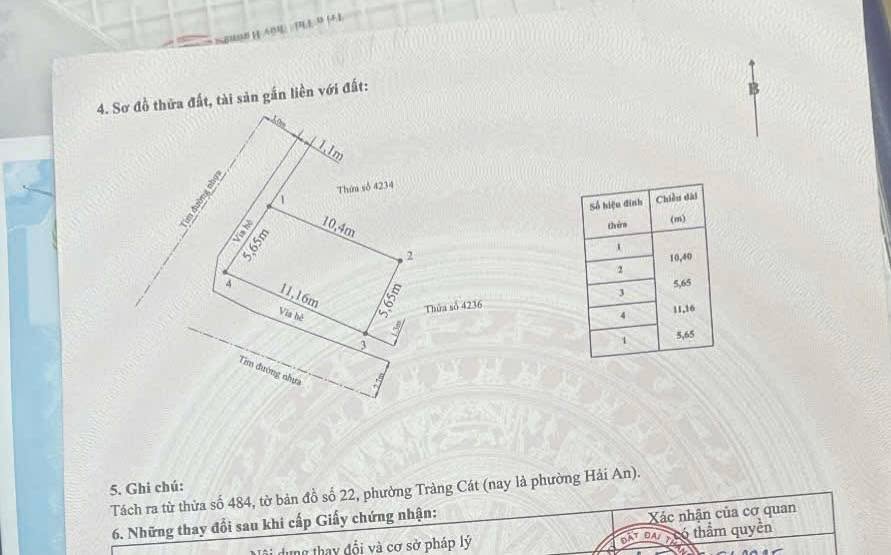 Lô đất 2 mặt đường Cát Vũ, Tràng Cát 60,6m² giá chỉ 2,8 tỷ - Đầu tư sinh lời!