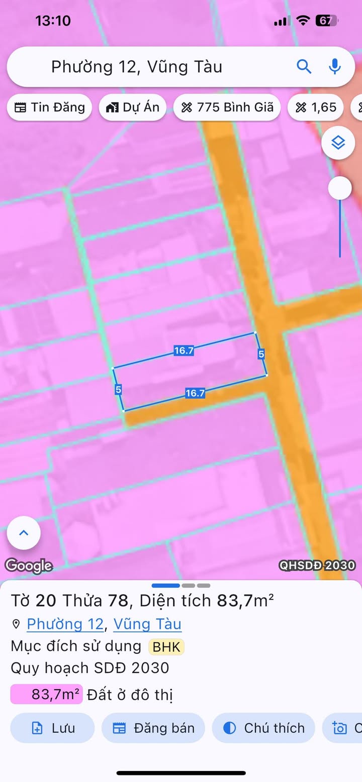 Đất nông nghiệp hẻm 1216 đường 30/4, Vũng Tàu - 83.7m² giá 1.9 tỷ, sổ đỏ chính chủ!