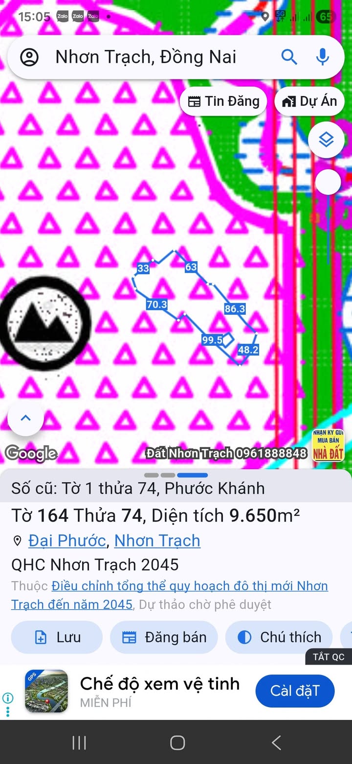 Đất màu hồng 1 mẫu Phước Khánh - Giá thỏa thuận hấp dẫn!