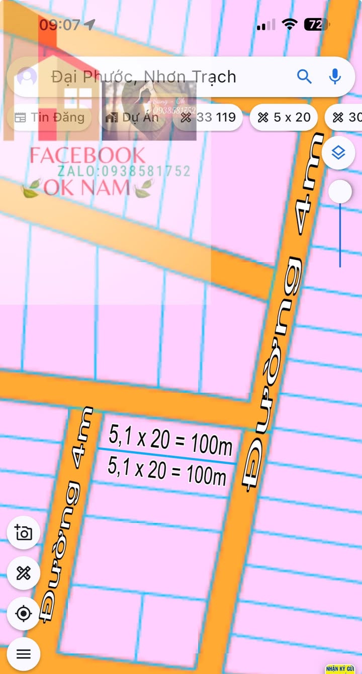 Đất nền 100m² xã Đại Phước, Nhơn Trạch chỉ 2 tỷ - Cơ hội đầu tư tuyệt vời!