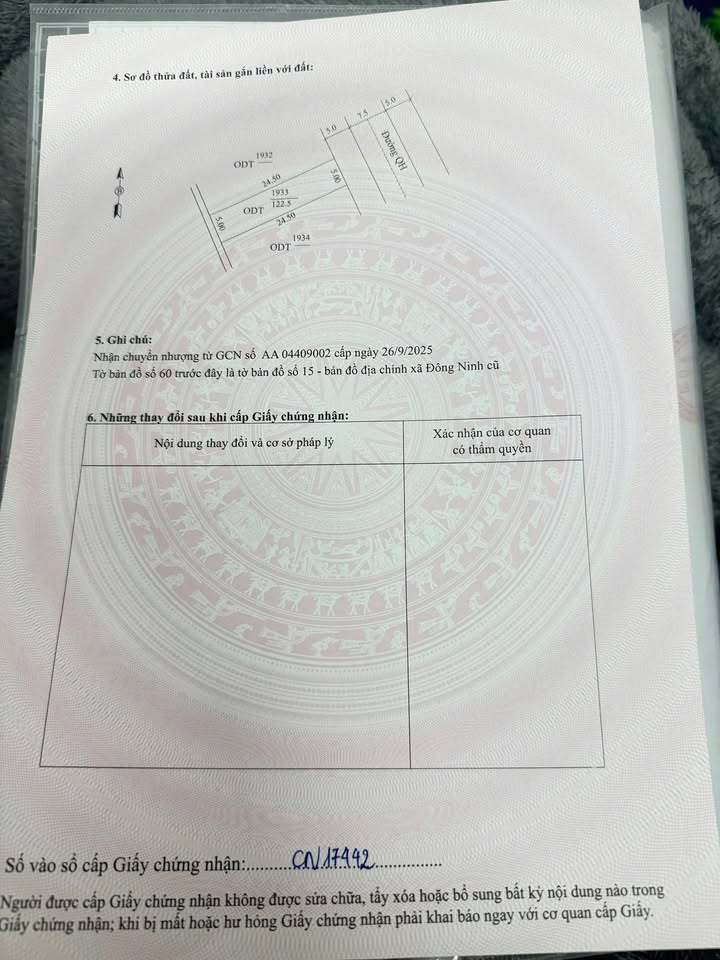 Đất nền Đông Ninh - 122,5m² giá 1,1 tỷ - Cơ hội đầu tư tuyệt vời!