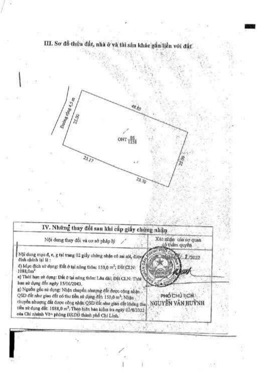 Đất nền Chí Linh, Hải Dương 1238m² - Mặt tiền rộng, giá cực tốt!