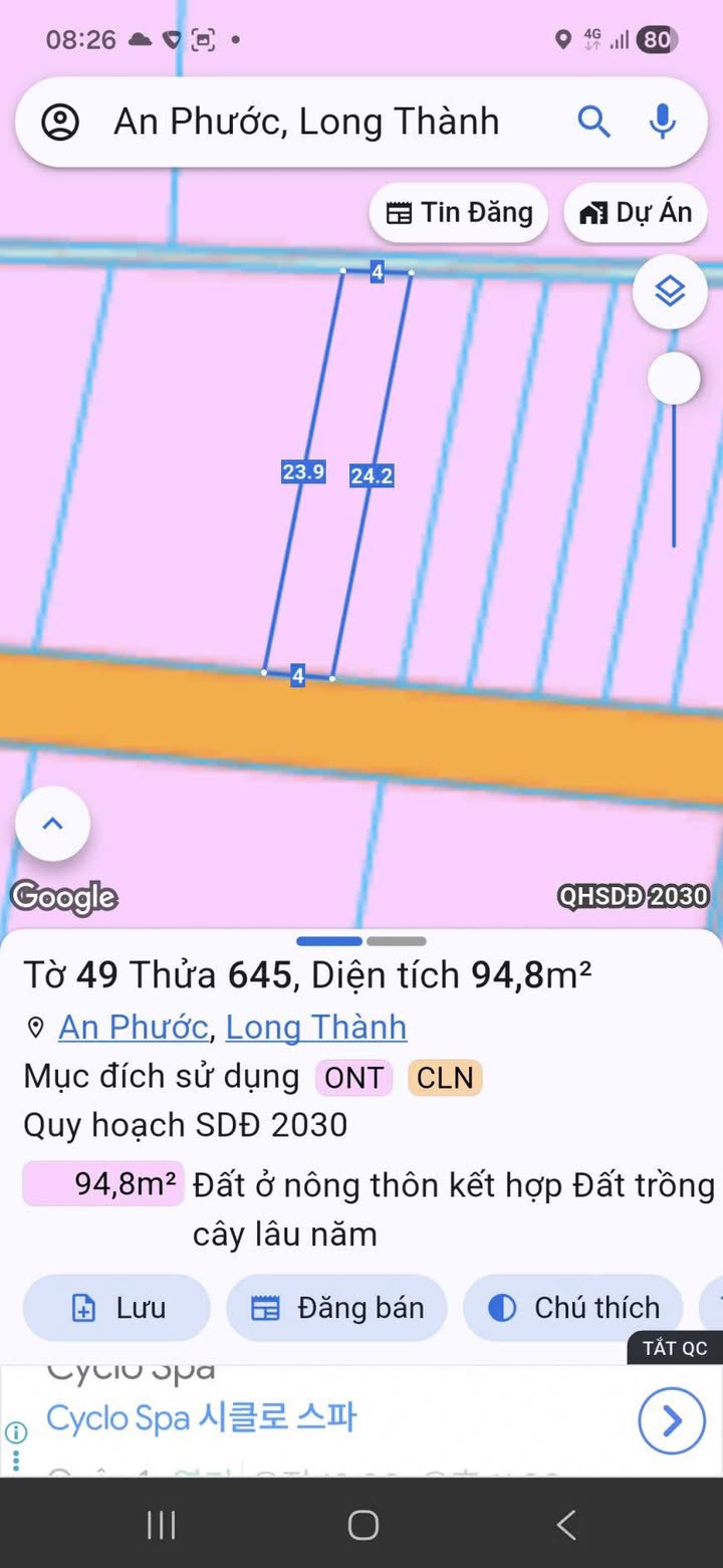 Đất thổ cư 96m² xã An Phước, Long Thành giá 1.15 tỷ - Đầu tư sinh lời!