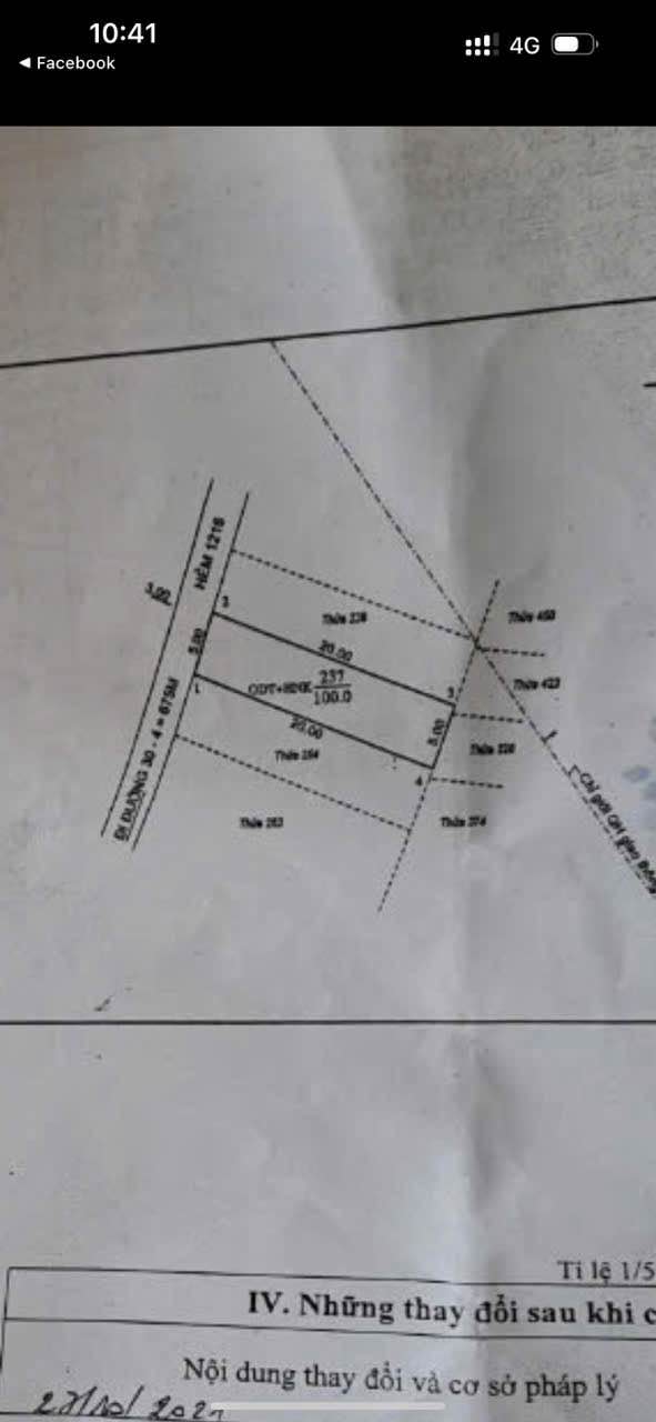 Bán lô đất hẻm ô tô 1216 đường 30/4, P12, TP Vũng Tàu 100m² - Sổ hồng chính chủ!