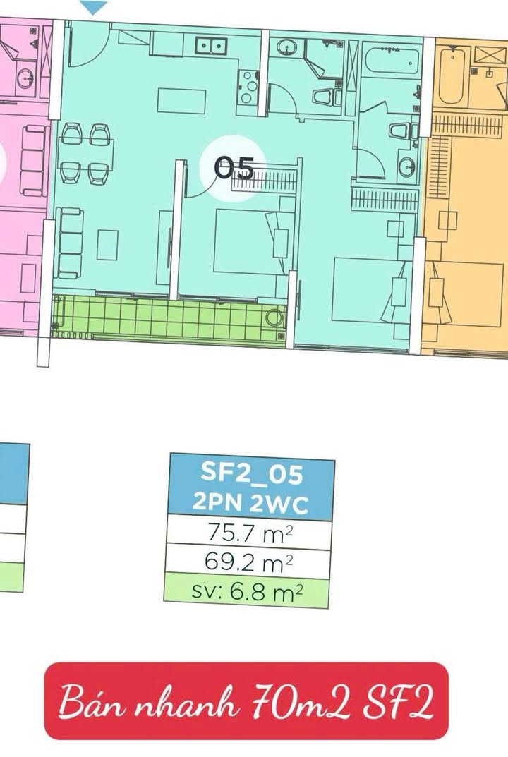Căn hộ Sky Forest Xuân Quan 70m² giá 5.5 tỷ - Tầng đẹp view sông Hồng