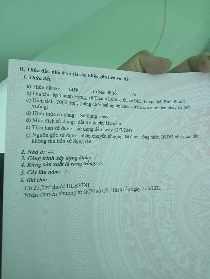 Đất nền Hớn Quản 2000m² giá 500 triệu - Cơ hội đầu tư tuyệt vời!