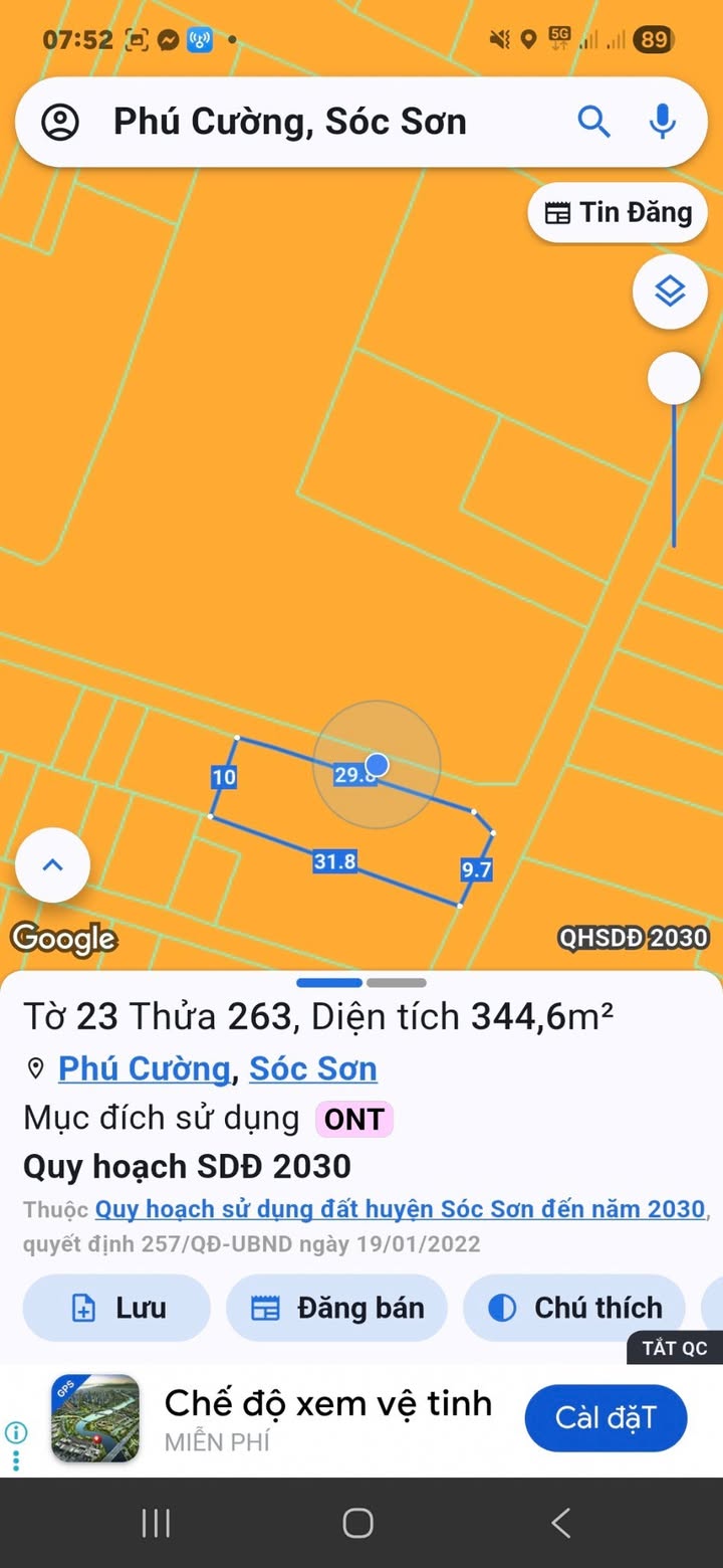 Đất nền 90m² Tân Trại - Phú Cường - Sóc Sơn giá 1.2 tỷ - Đường ô tô vào tận nơi!