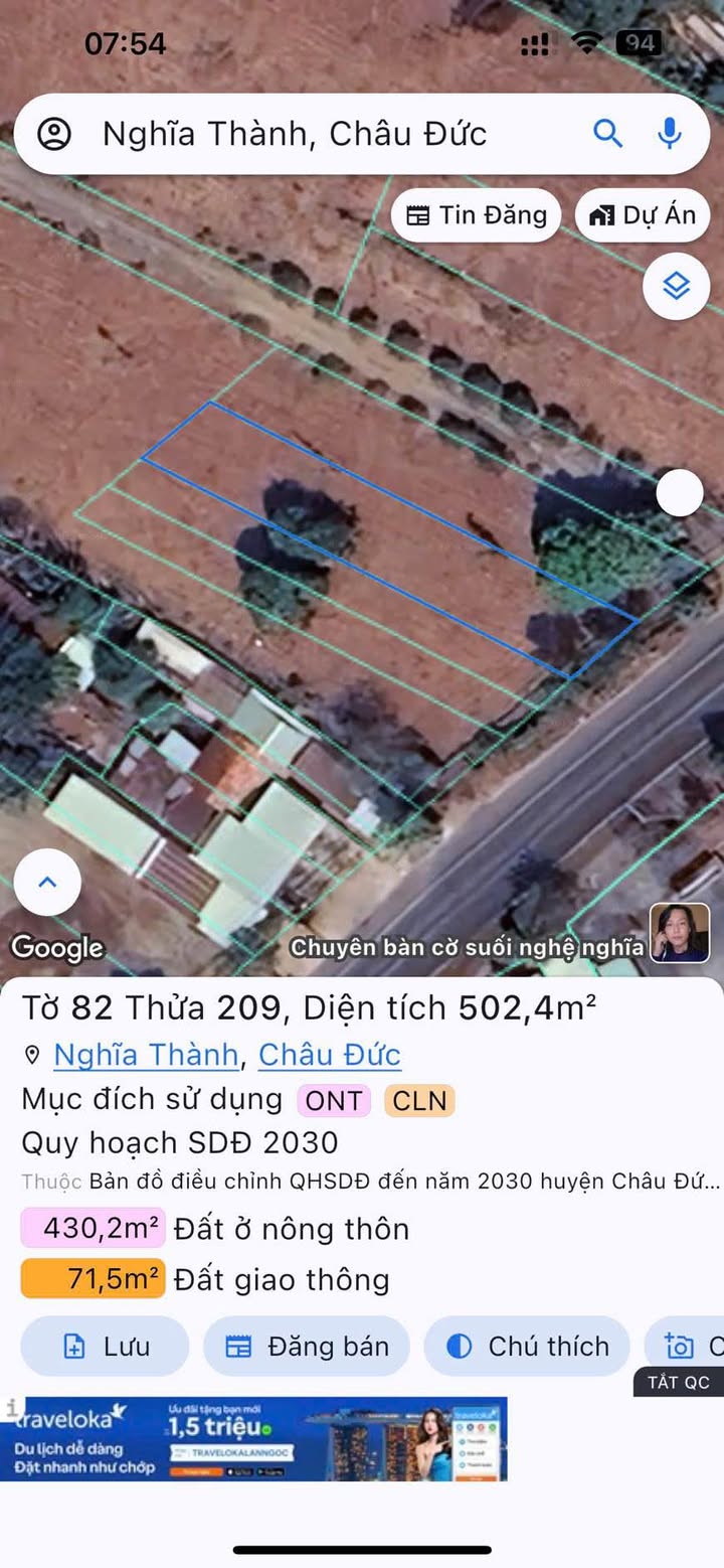 Đất thổ cư 825m² mặt tiền Quốc lộ 56 - Giá chỉ 400 triệu, thương lượng tốt!