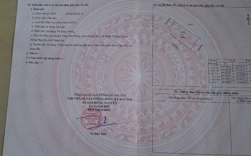 Đất nền Hưng Nguyên 187m² giá 3 tỷ - Lô góc 2 mặt tiền đẹp!