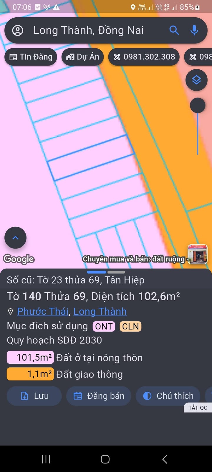 Đất nền Phước Thái Long Thành 100m² giá 1.06 tỷ - Sổ đỏ chính chủ, đầu tư sinh lời!