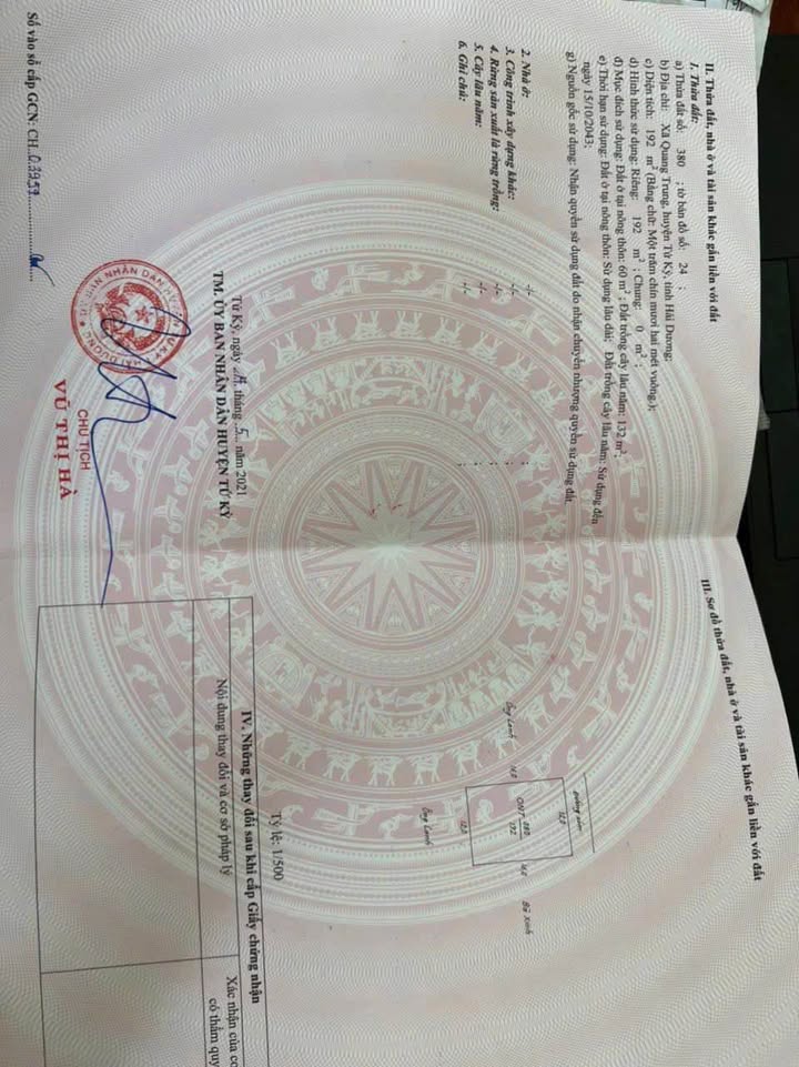 Đất nền Tứ Kỳ Hải Dương 192m² giá 999 triệu - Cơ hội đầu tư vàng!