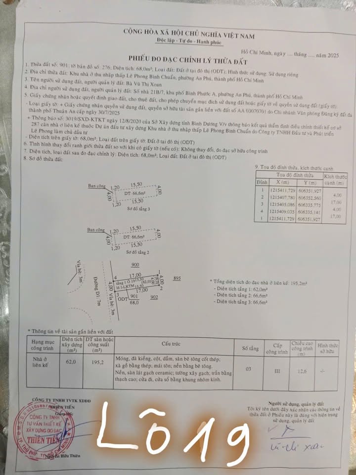 Nhà 3 tầng đường Lê Phong Bình Chuẩn 68m² giá 4.5 tỷ - Full nội thất cao cấp!