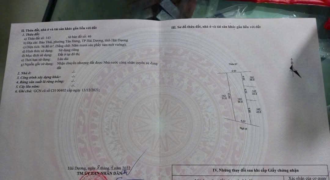 Đất Bảo Thái Tân Hưng 56m² giá chỉ 700 triệu - Sổ hồng chính chủ!