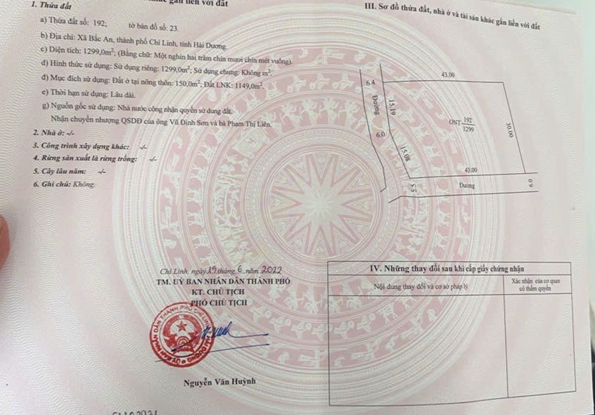 Đất nền lô góc Bắc An, Chí Linh 1299m² - Giá rẻ bất ngờ!