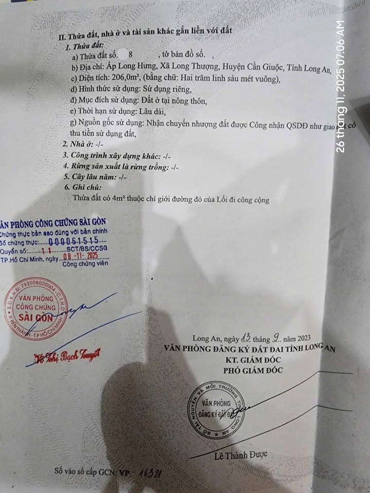 Đất nền thổ cư ấp Long Hưng, Cần Giuộc, Long An 140m² giá 2.05 tỷ - Chính chủ bán gấp!