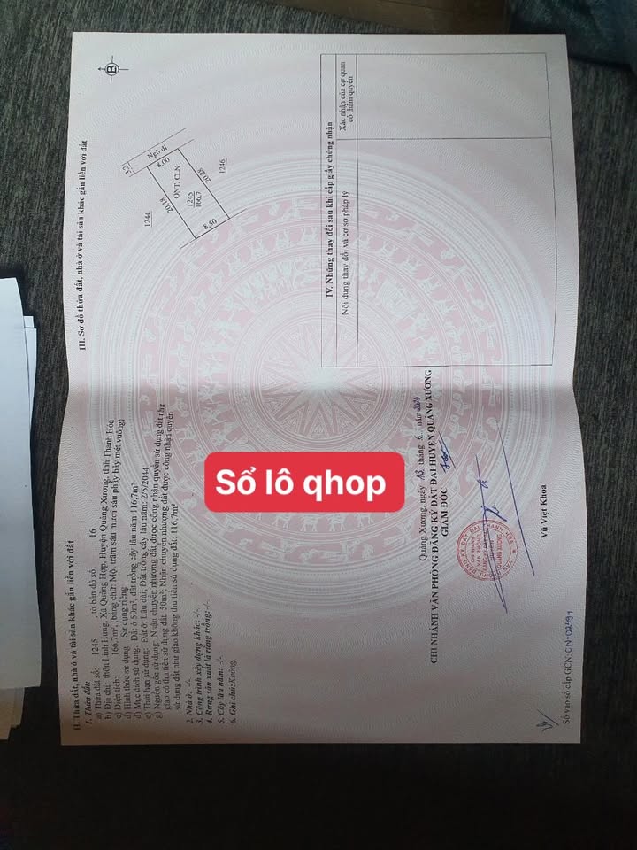 Đất mặt tiền 8m tại Quảng Hợp, Quảng Xương chỉ 300 triệu - Pháp lý rõ ràng!