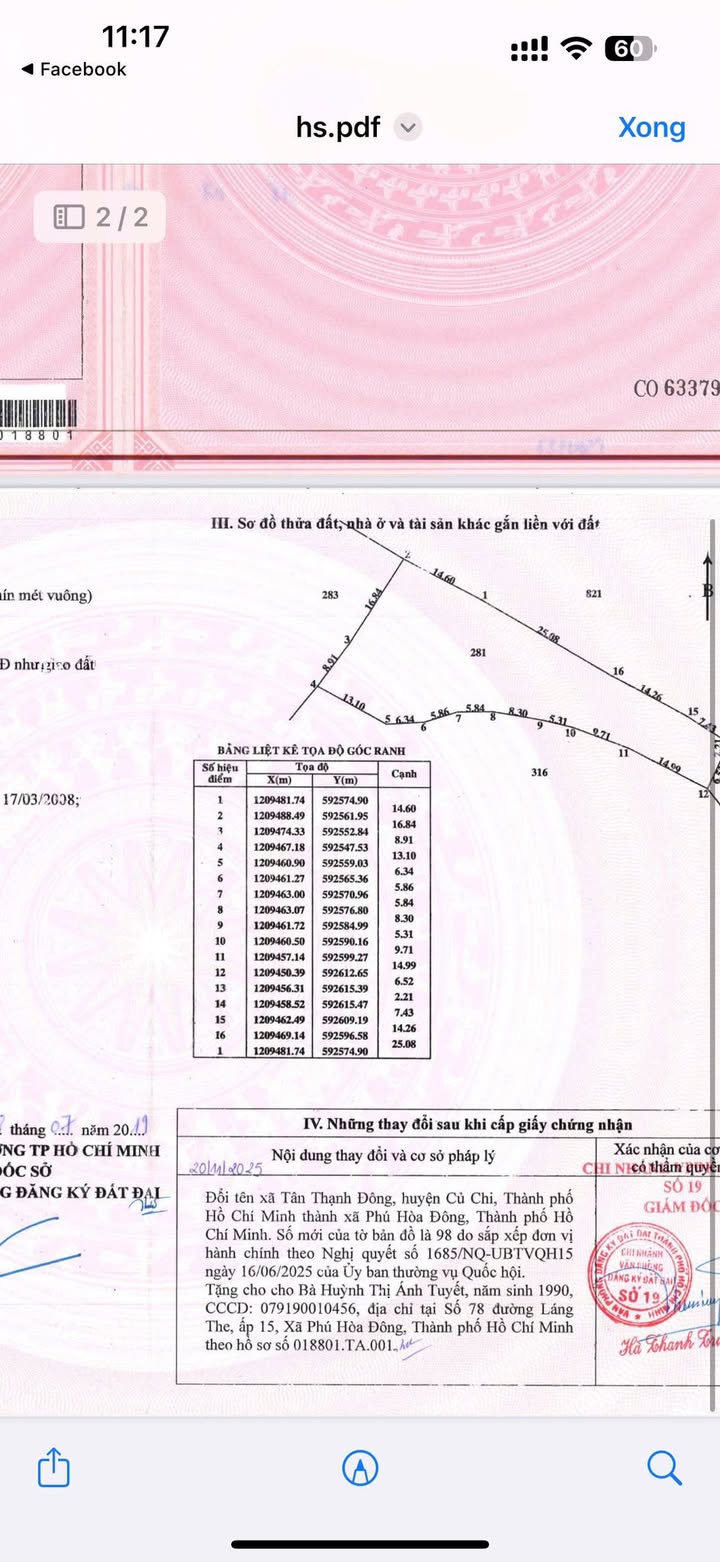 Đất vườn 1.000m² tại xã Tân Thạnh Đông, Củ Chi - Giá chỉ 870 triệu - Cơ hội vàng đầu tư!