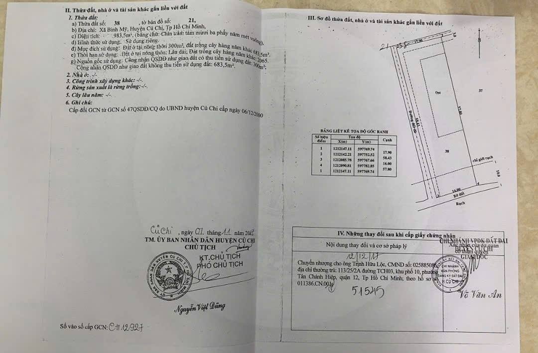 Đất nền Củ Chi 983m² giá 12.5 tỷ - Đầu tư lâu dài, thuận tiện đi lại!