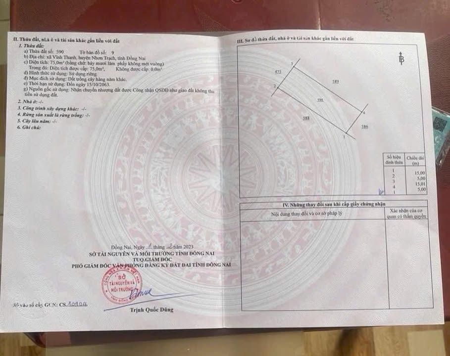 Nhà cấp 4 mới xây 75m² tại Ấp Hoà Bình, Nhơn Trạch - Giá 1.25 tỷ, sổ đỏ chính chủ!