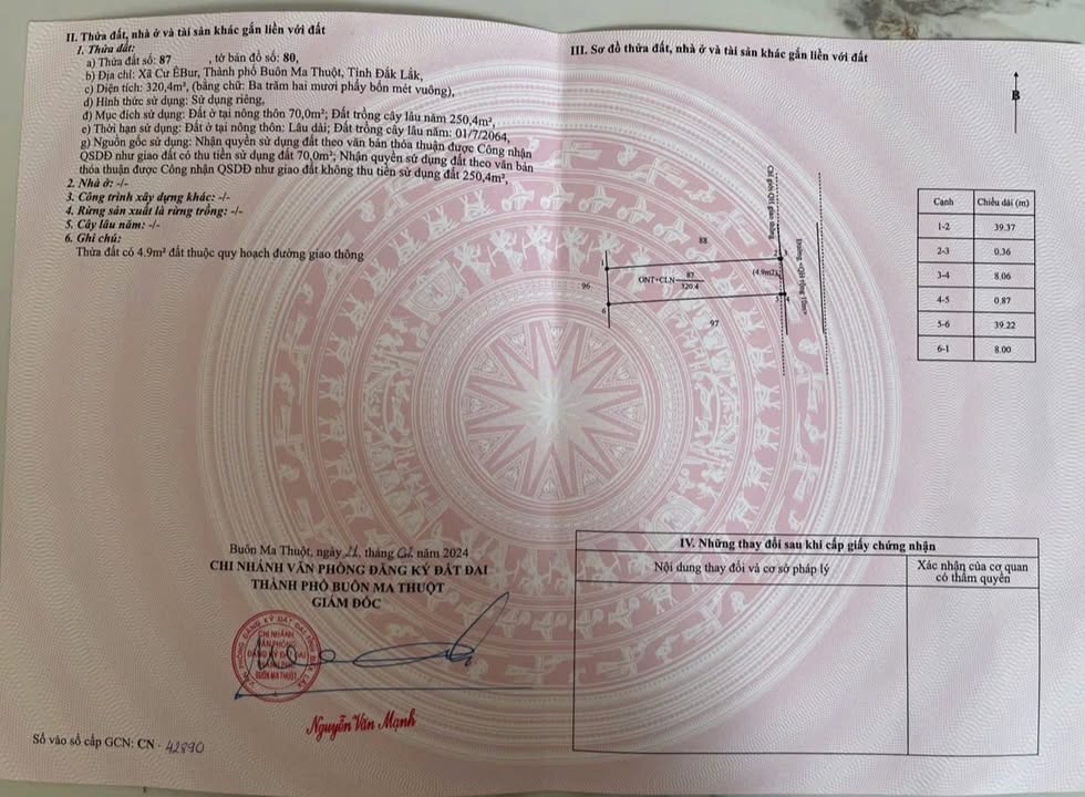 Bán gấp FrontHouse đường B1, phường Buôn Ma Thuột 320m² - Giá chỉ 2.5 tỷ!