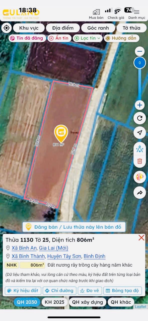 Đất trồng cây 800m² tại Bình Thành, Tây Sơn - Giá chỉ 2 tỷ, nhanh tay sở hữu!