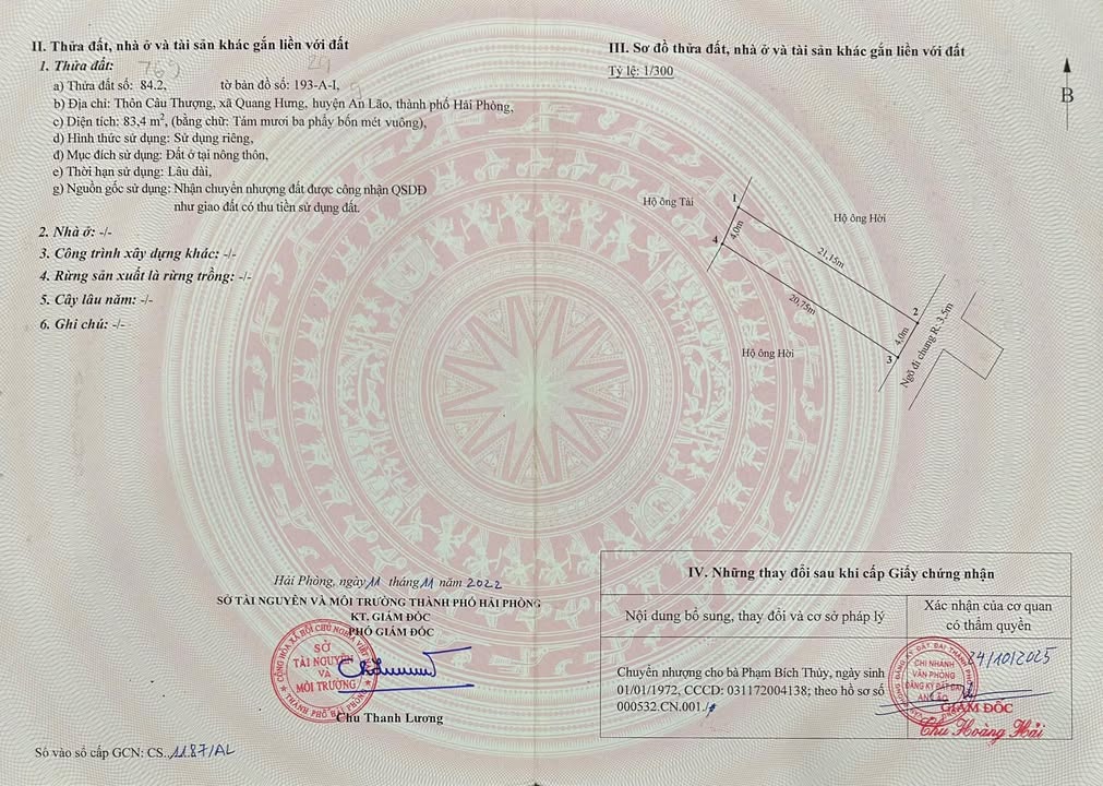 Đất nền Quang Hưng 83.4m² giá 700 triệu - Cơ hội đầu tư sinh lời cao!