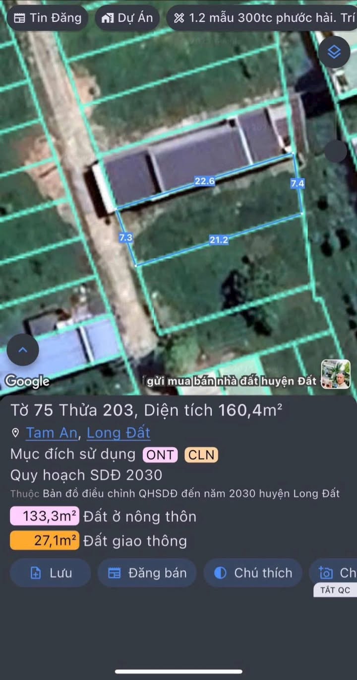 Đất nền An Ngãi Long Điền 147m² giá 1.25 tỷ - Sổ hồng chính chủ!