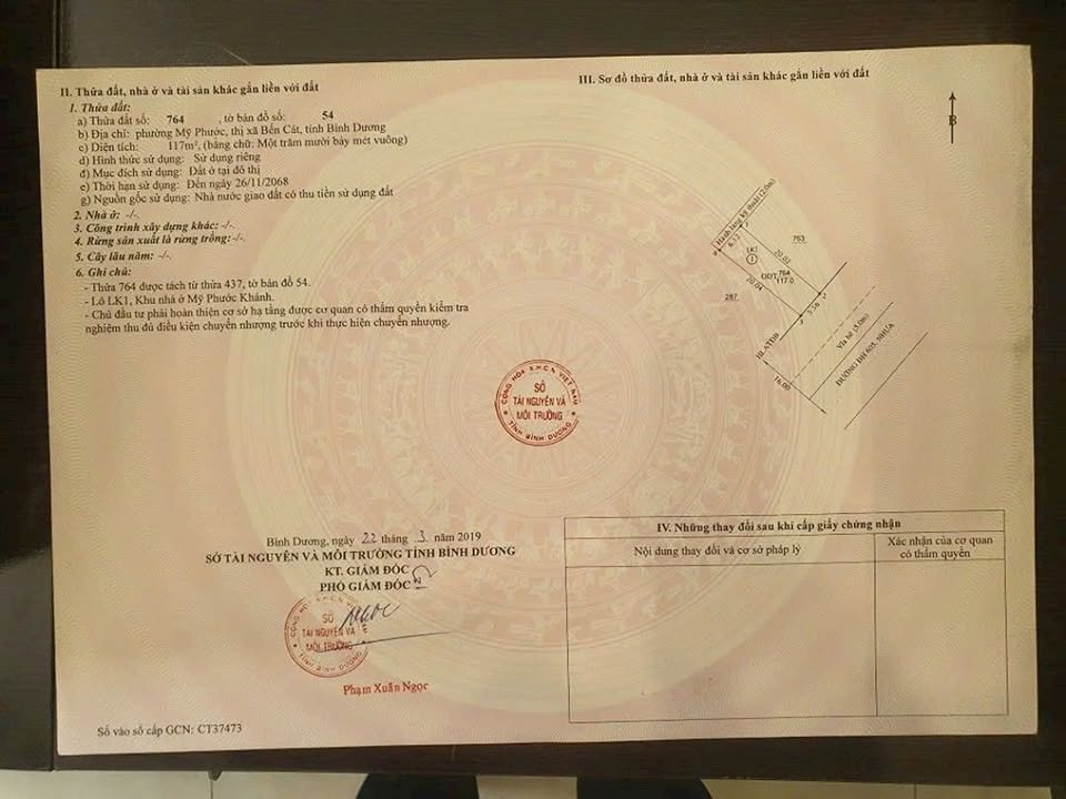 Đất nền Bến Cát 117m², mặt tiền ĐH605 - Đầu tư sinh lời ngay!