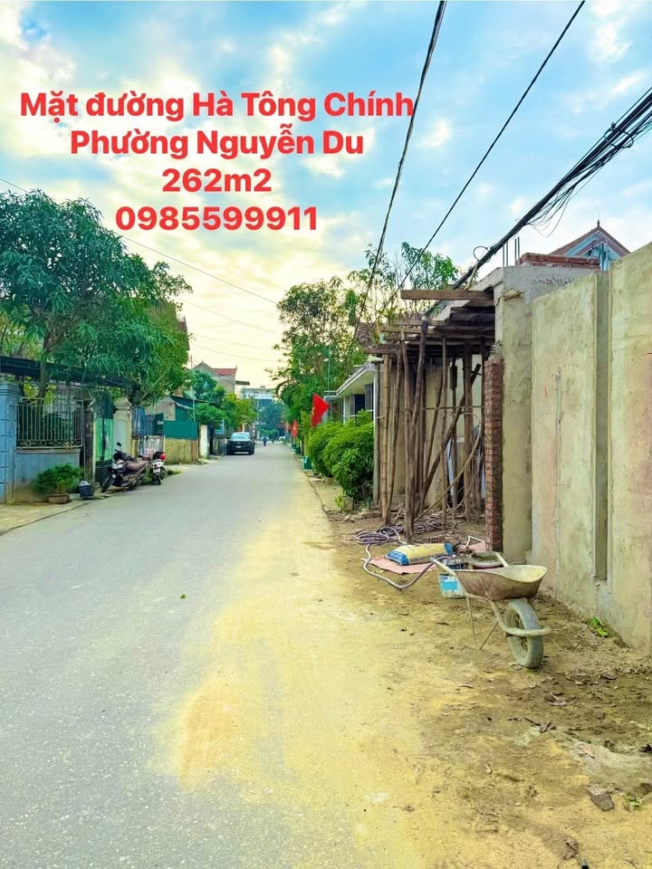 Đất nền mặt đường Hà Tông Chính, phường Nguyễn Du, 262m² - Đầu tư sinh lời ngay!