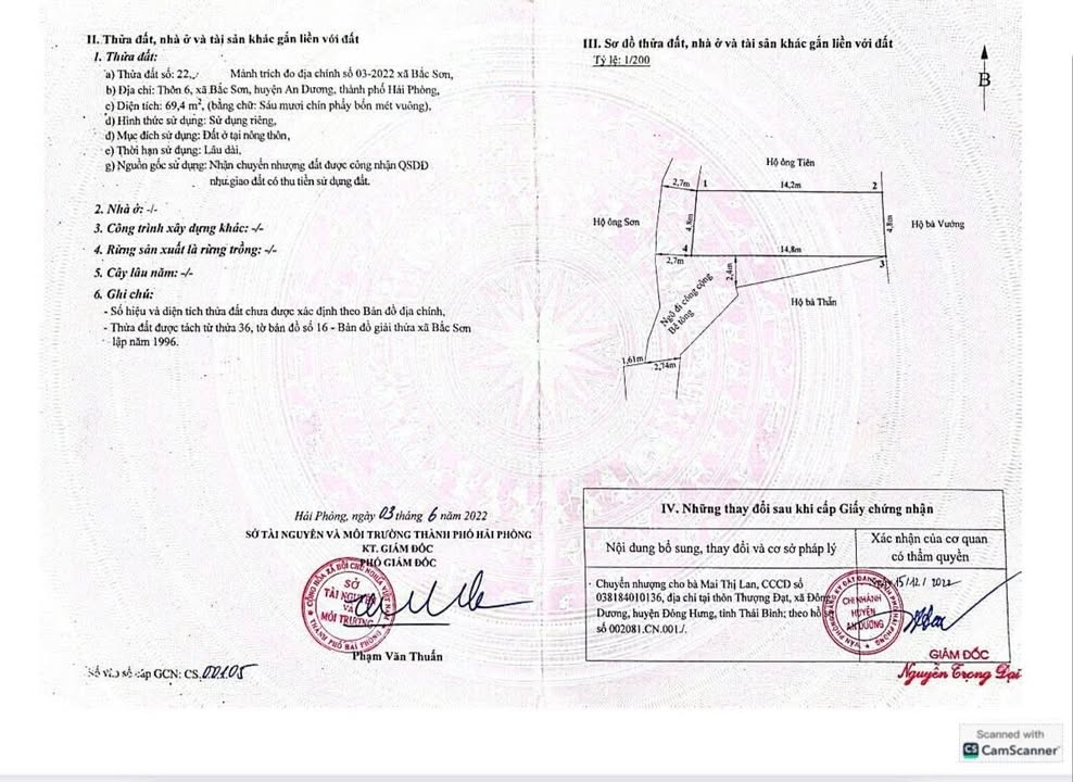 Đất nền tổ 6 Bắc Sơn, An Dương, Hải Phòng 69,4m² - Giá chỉ 1.18 tỷ!