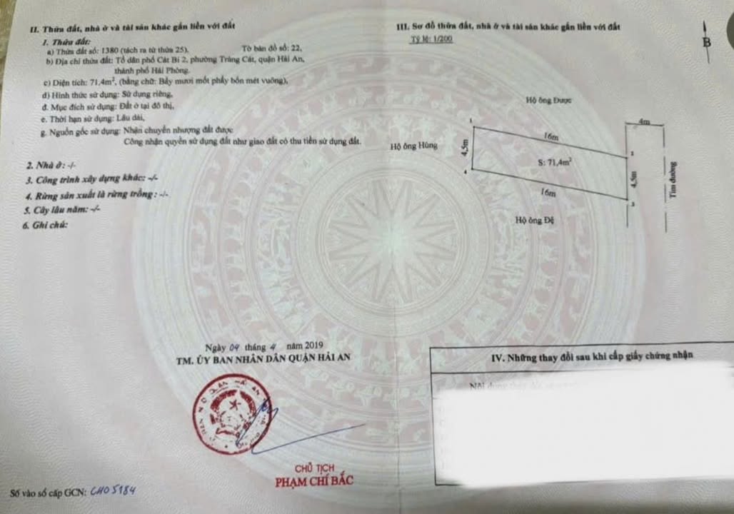 Đất mặt đường Cát Linh, Hải An, 71m² giá chỉ 3.621 tỷ - Cơ hội đầu tư hấp dẫn!