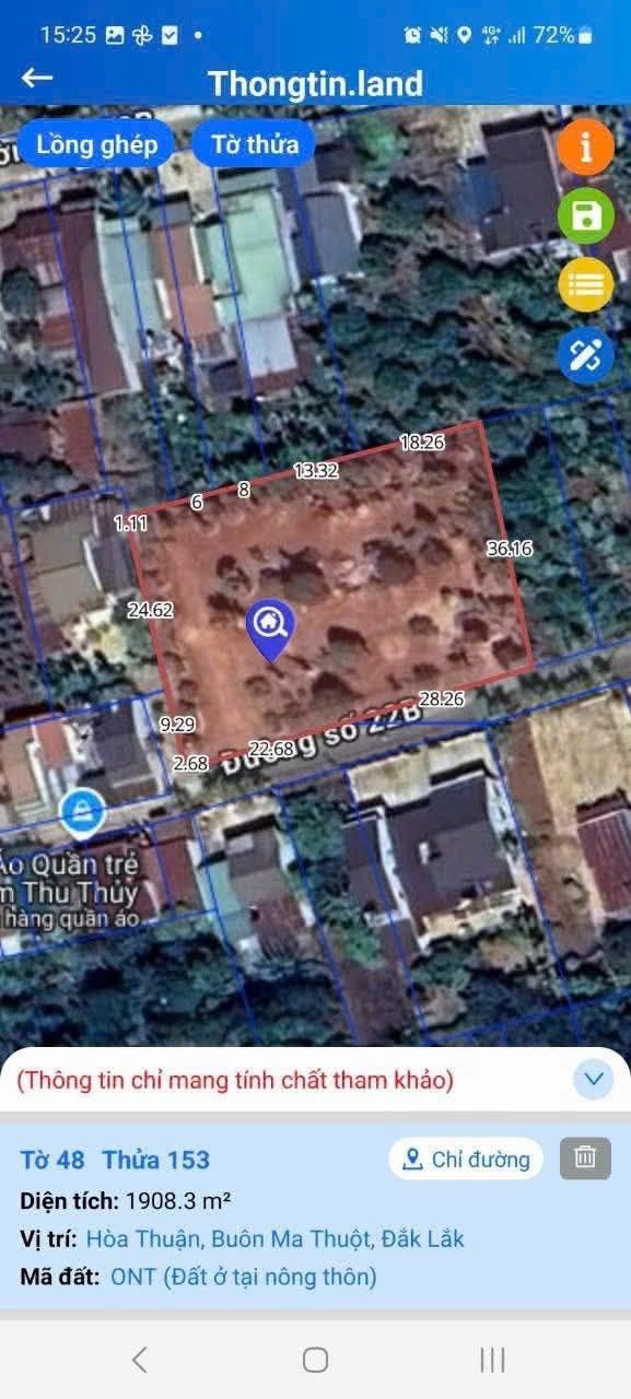 Đất nền Tân An, Buôn Ma Thuột 1872m² giá 743.52 triệu - Cơ hội đầu tư tuyệt vời!