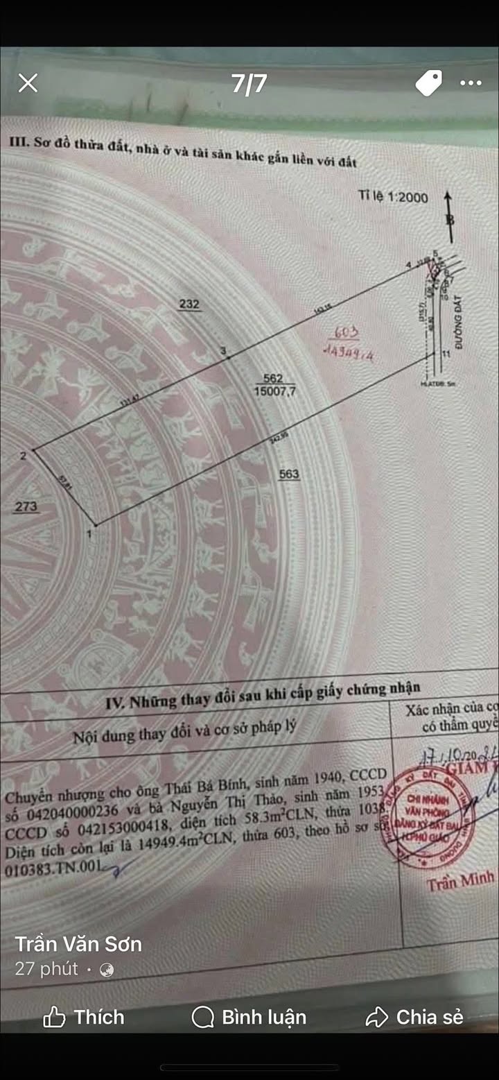 Đất nền Vĩnh Hòa, Phú Giáo 1,5 ha - Cơ hội đầu tư hấp dẫn!