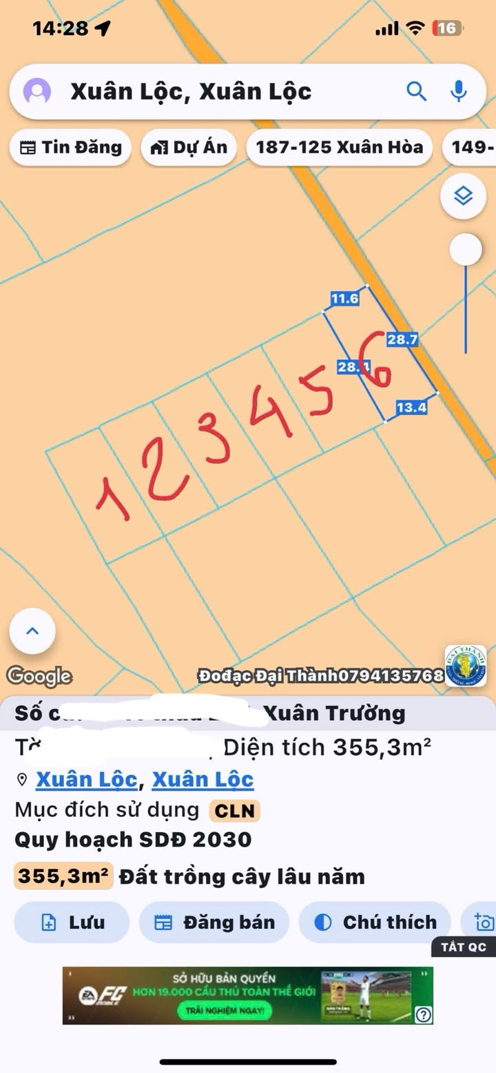 Đất cây lâu năm Xuân Trường 2000m² giá 720 triệu - Đầu tư sinh lời ngay!