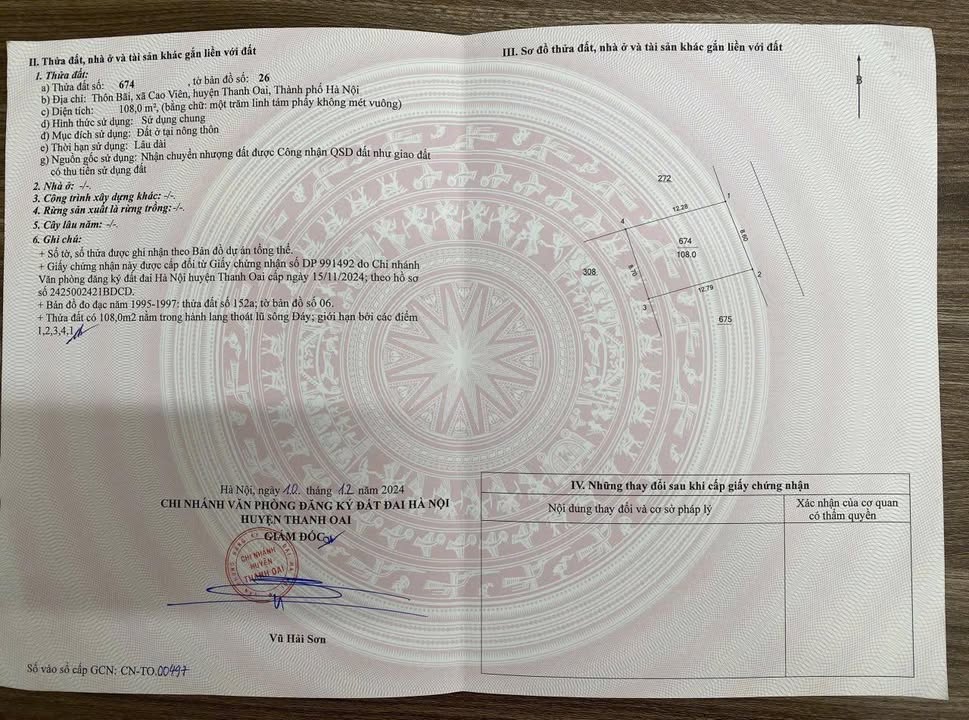 Đất nền thôn Bãi, xã Bình Minh, 108m² giá 5 triệu/m² - Đầu tư sinh lời ngay!