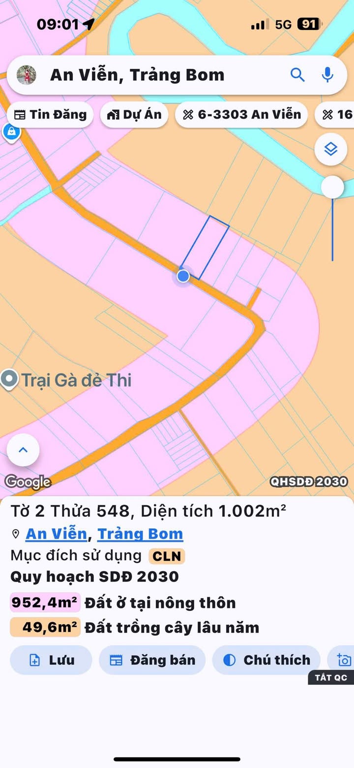 Đất 1 sào An Viễn, Trảng Bom, Đồng Nai giá tốt - Cơ hội đầu tư hấp dẫn!
