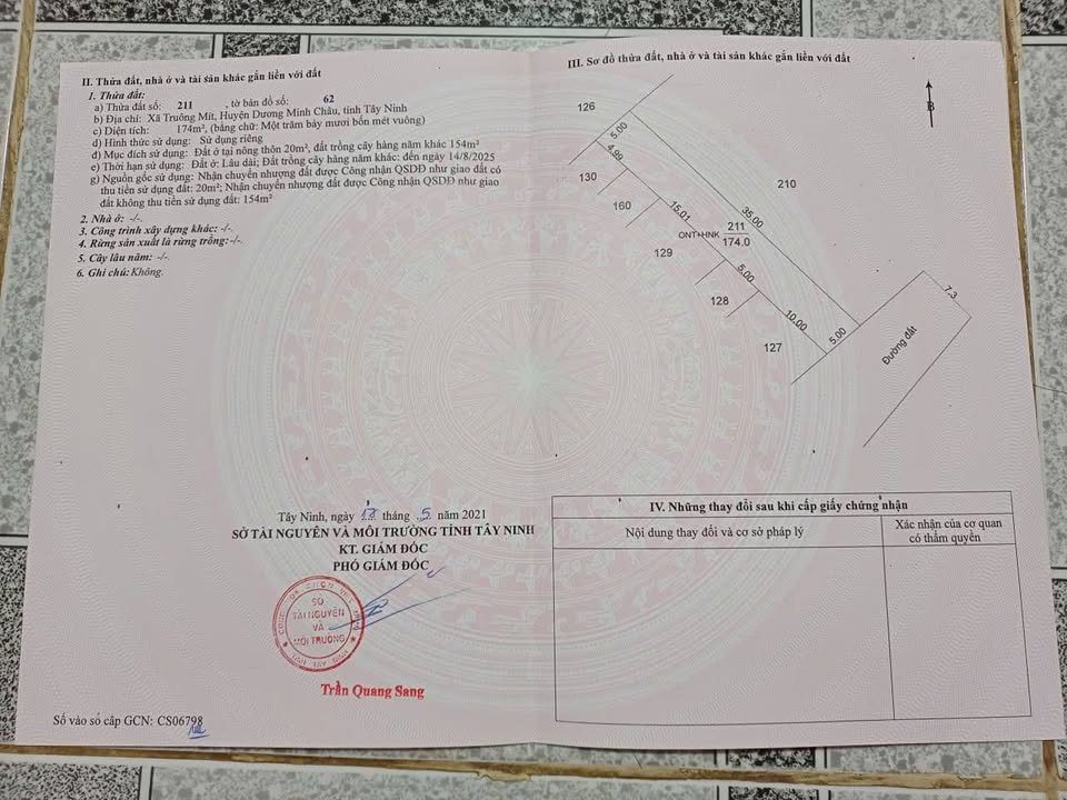 Đất nền chính chủ tại Truông Mít, Dương Minh Châu, 175m² - Giá chỉ 820 triệu!