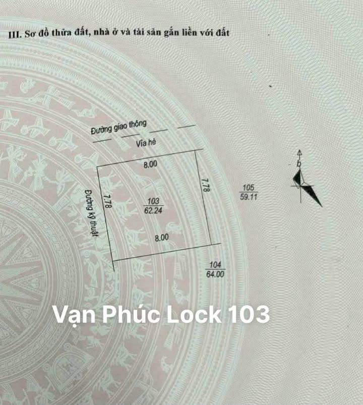 Đất nền tại Đô Thị Vạn Vức - Tây Nam Cường 62.24m² giá 3 tỷ - Cơ hội đầu tư hấp dẫn!
