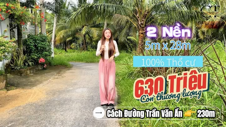 Đất nền 141m² tại Long Đức, Trà Vinh giá 630 triệu - Đầu tư sinh lời ngay!