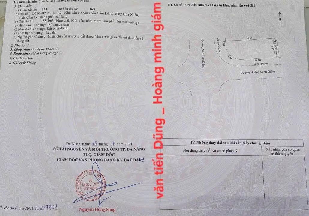 Đất nền Hòa Xuân Cẩm Lệ 158,3m² giá 13 tỷ - Lô góc 2 mặt tiền sầm uất