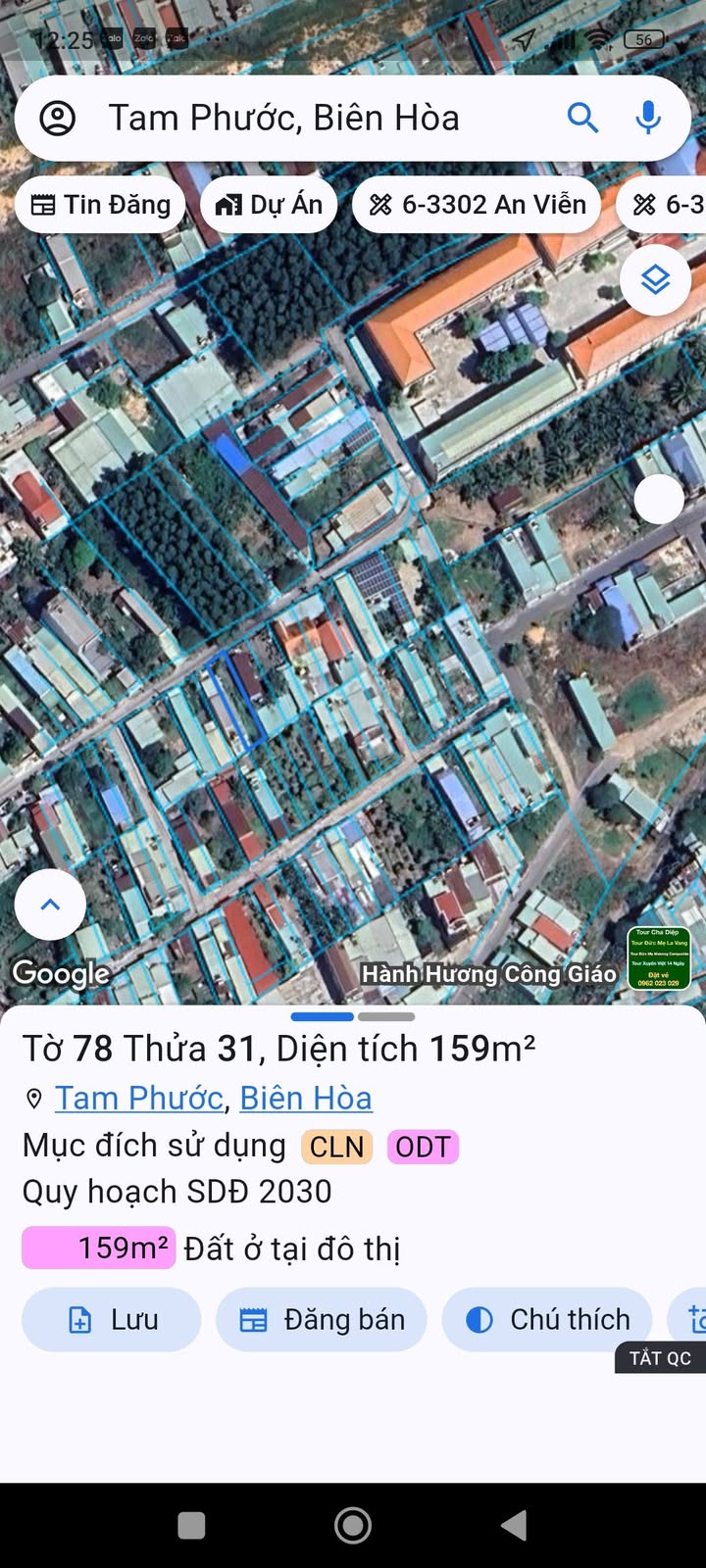 Đất nền Tam Phước, Biên Hòa 162m² giá 1 tỷ - Đầu tư sinh lời tuyệt vời!