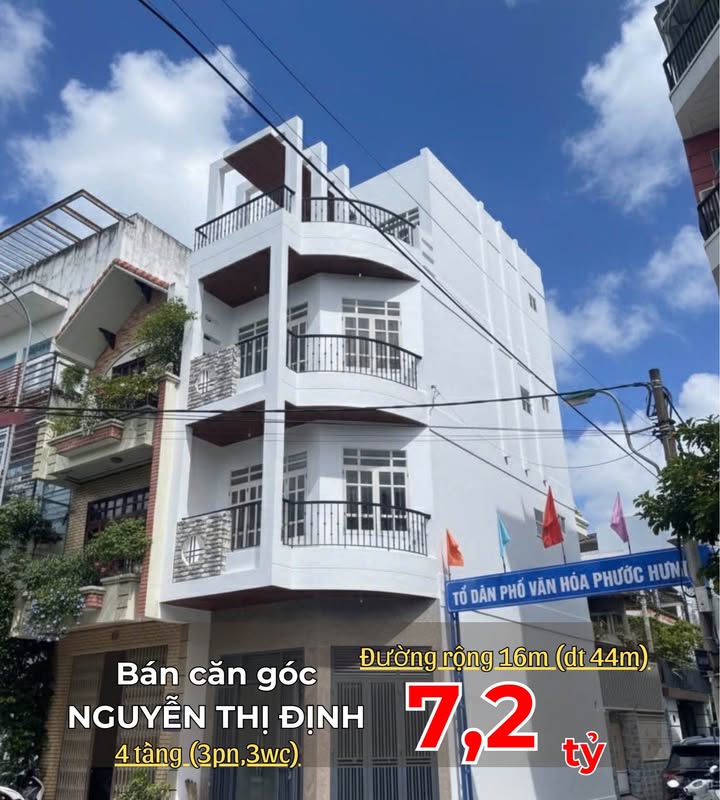 Nhà phố góc đường Nguyễn Thị Định, Nha Trang 44m² giá 7.2 tỷ - Vị trí đắc địa, kinh doanh thuận lợi!