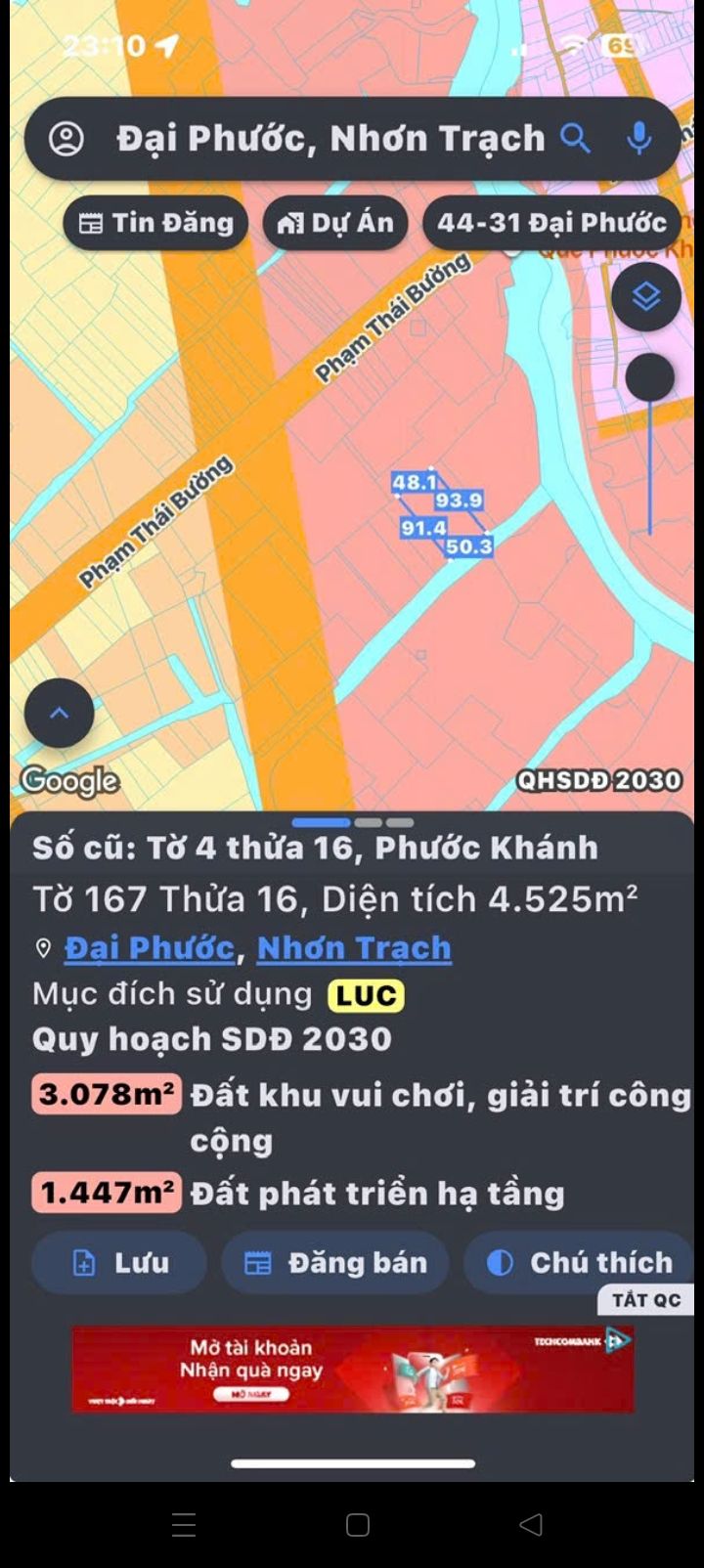 Đất nền Phước Khánh Nhơn Trạch 4500m² - Cơ hội đầu tư hấp dẫn!